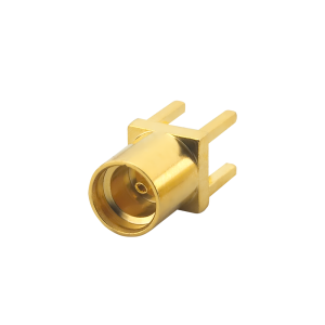 MMCX Straight PCB Mount, Jack, Gold, 50Ω, Through Hole Pin