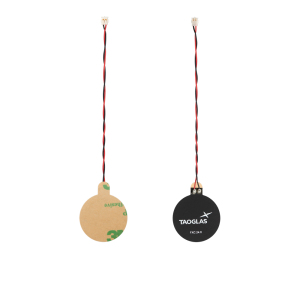 NFC Flex Antenna (⌀24*0.3 mm)  with Reverse Ferrite Layer 75mm Twisted Pair 28AWG Cable and ACH(F) Connector
