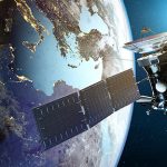 GNSS Spoofing image of Satellite going around a globe